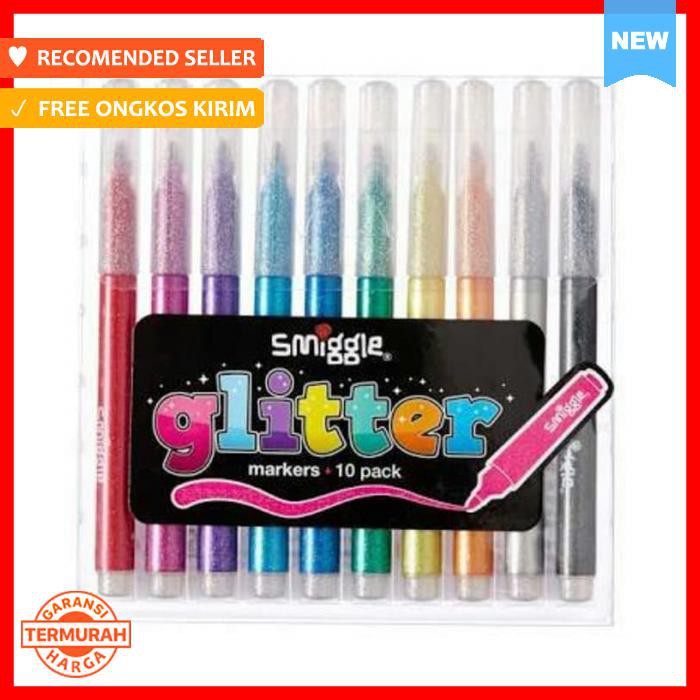 

Pulpen - Ready Smiggle Marker Glitter X10 - Alat Tulis