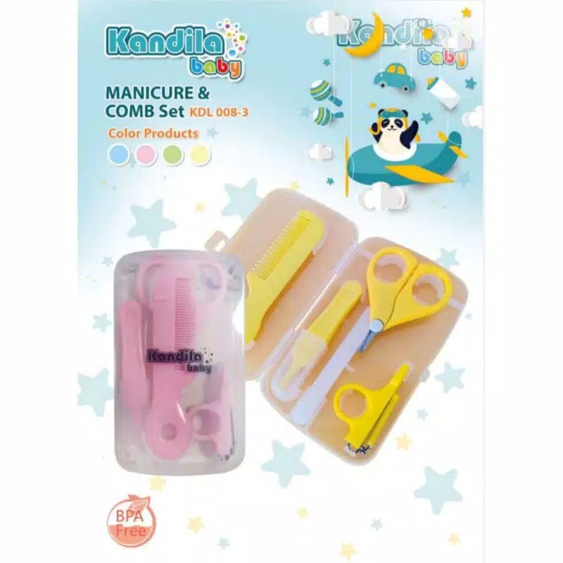 Kandila Manicure and Comb Set KDL008-3 - Gunting Kuku