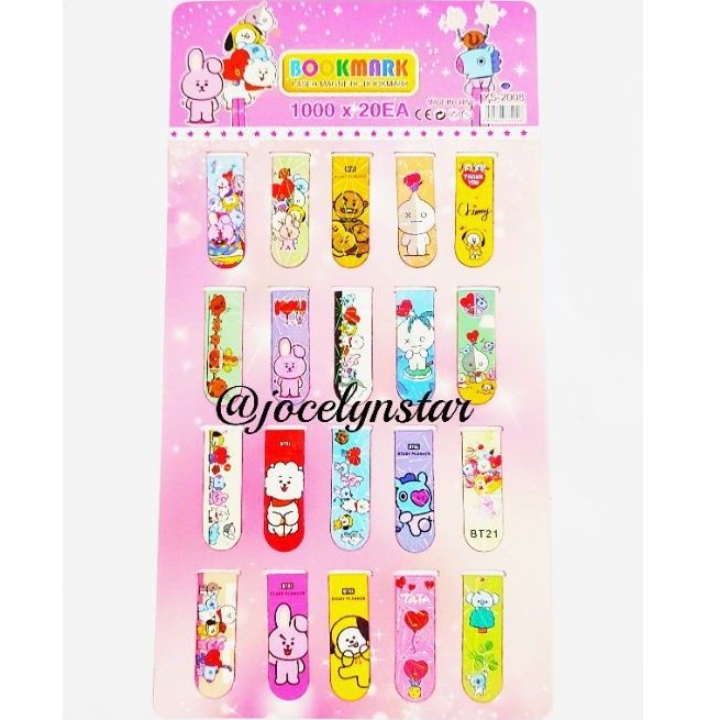 

(isi 5 pcs) Bookmark magnet/ penanda buku/ pembatas buku / pembatas magnet