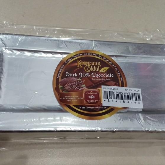 

Dark Chocolate 90% Block [500 Gram] Kampung Coklat Blitar