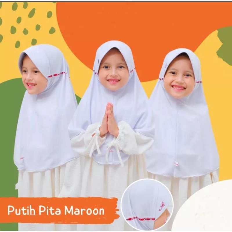 kerudung anak sekolah sd/tk RENDA MALIKA ( 6-9 TAHUN ) / hijab sekolah / jilbab anak sd