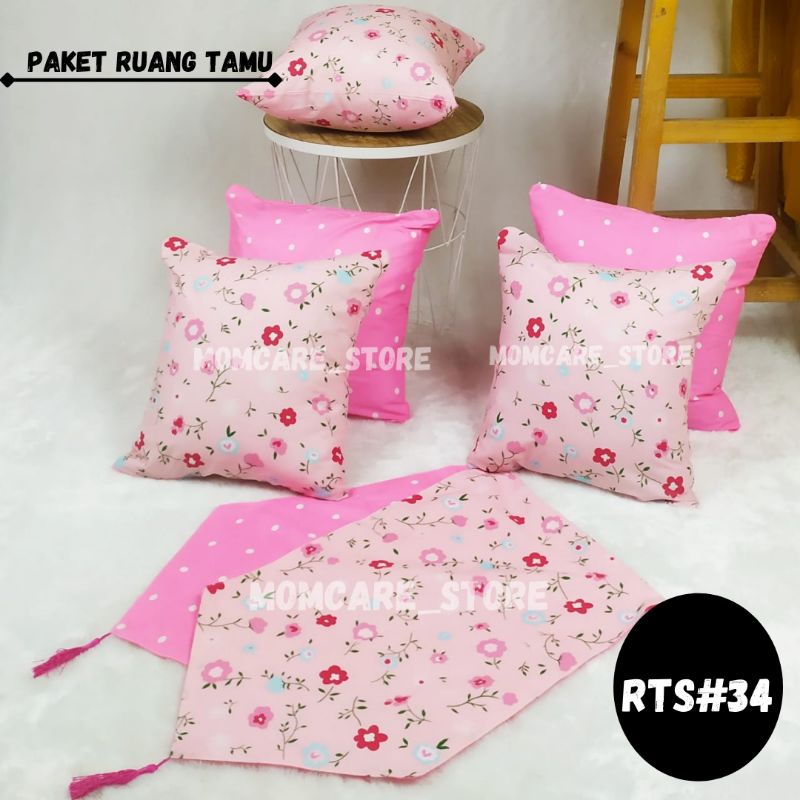 PAKET DEKORASI SENADA/SARUNG BANTAL + TAPLAK MEJA NO.34