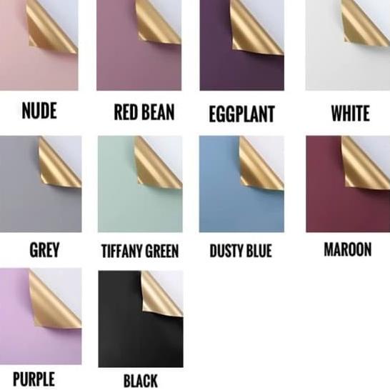 

Best Product!!! Bi Color Gold Cellophane 10 Lembar/Kertas Bunga/Wrapping Paper - Paling Dicari