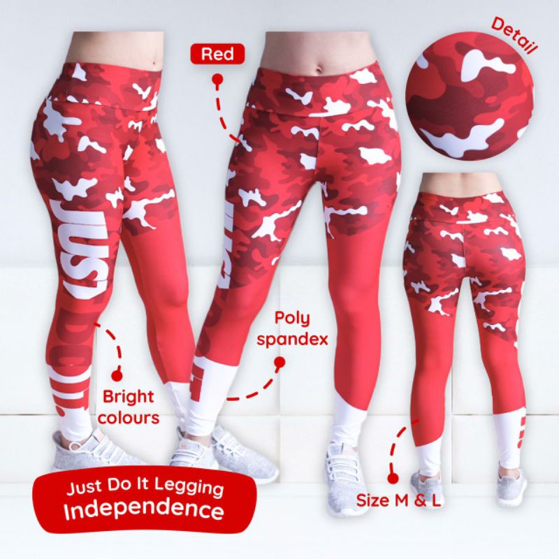 celana legging nike murah zumba fitness merah putih olahraga kekinian