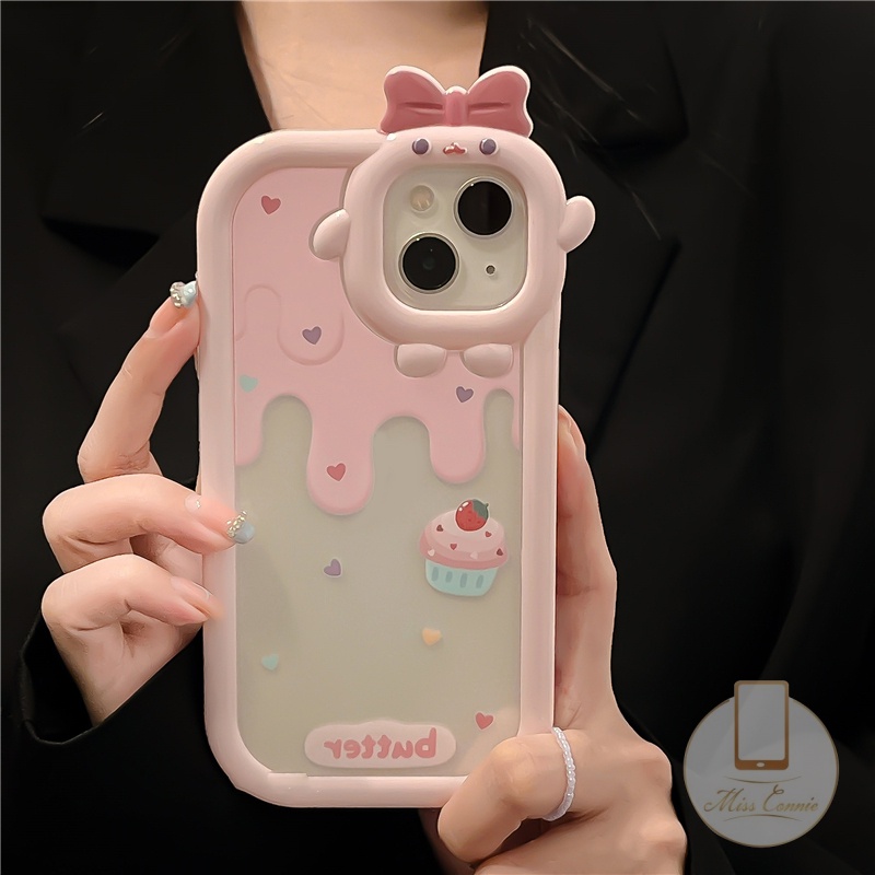 Soft Case TPU Glossy Anti Pecah Desain Es Krim Kue Strawberry Monster Untuk IPhone 13 12 11 14 Pro MAX 6 6S 7 8 Plus XR X XS MAX SE 2020