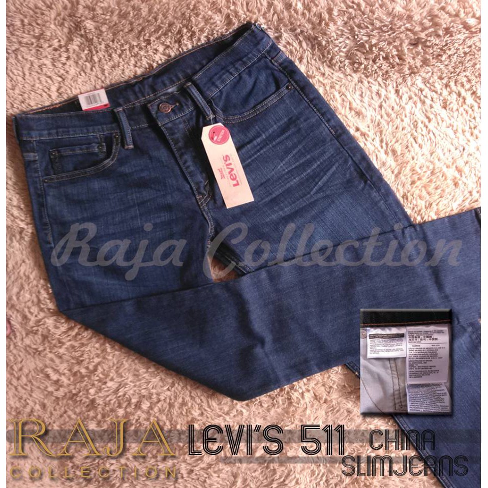 Celana Levi's 511 Original Pria Bluewash Slim Fit Strech Jeans