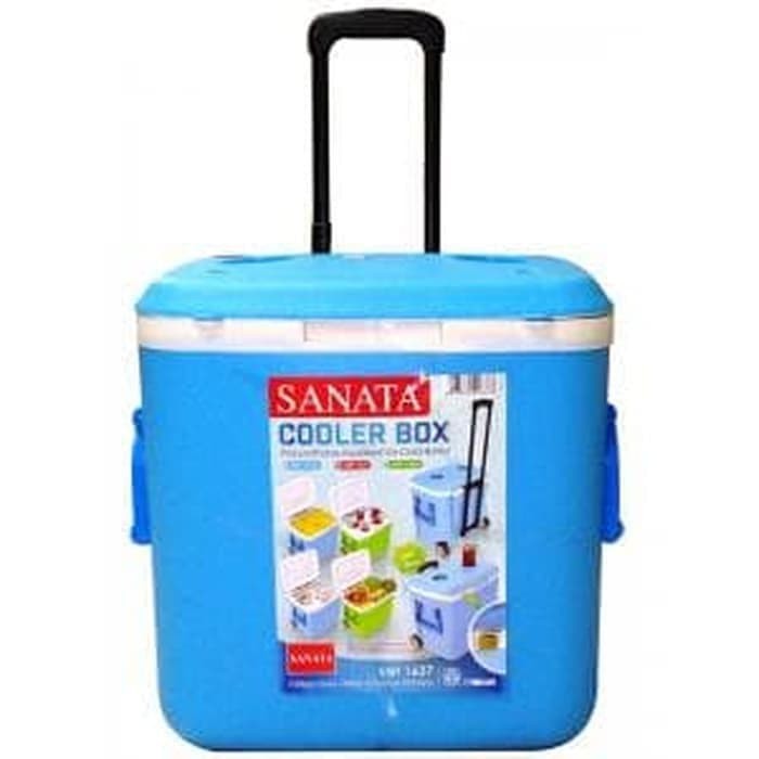 Cooler Box Sanata 37 Liter + Tarikan Roda / Kotak Tempat Es Pendingin Makanan / Cool Box