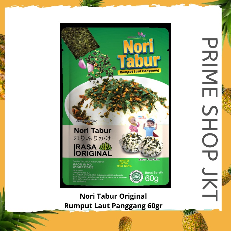 

Nori Tabur Rasa Original Spicy 60gr Halal Rumput Laut Panggang Korea