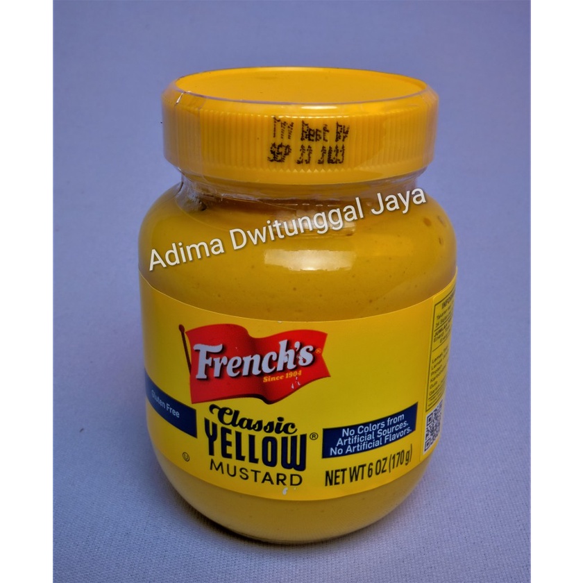 French's Yellow Mustard / Saus Mustard 170gr