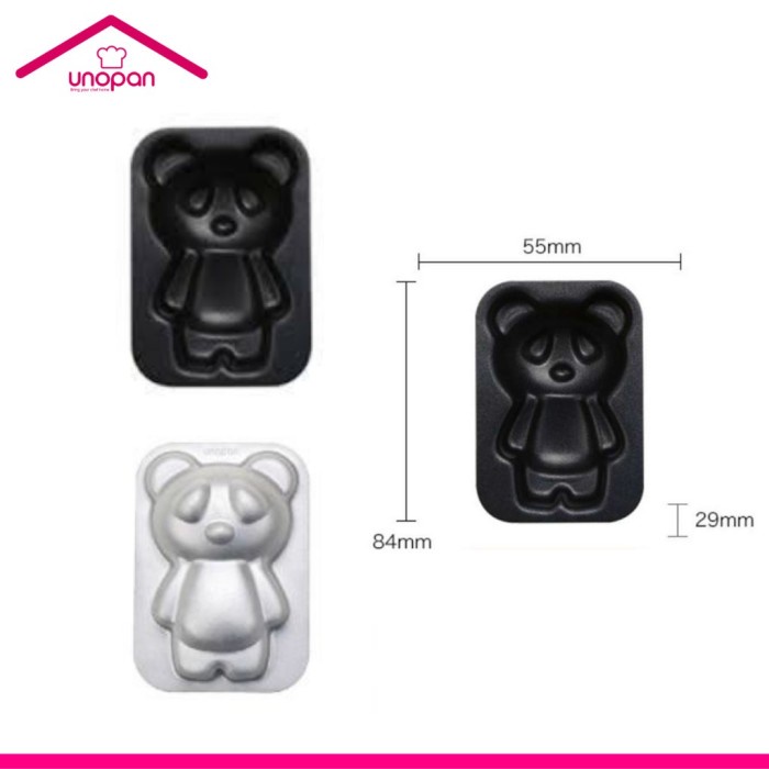 Unopan UN20005 - Panda Cake Mould (Non-stick Series 1000)/ cetakan kue / harga perpcs