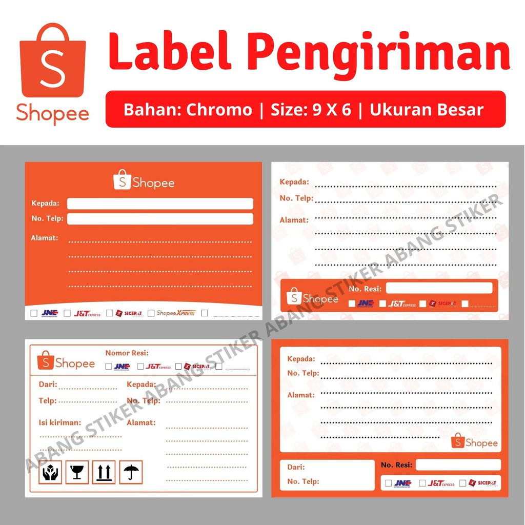 

Label Pengiriman Shopee 9 x 6 cm