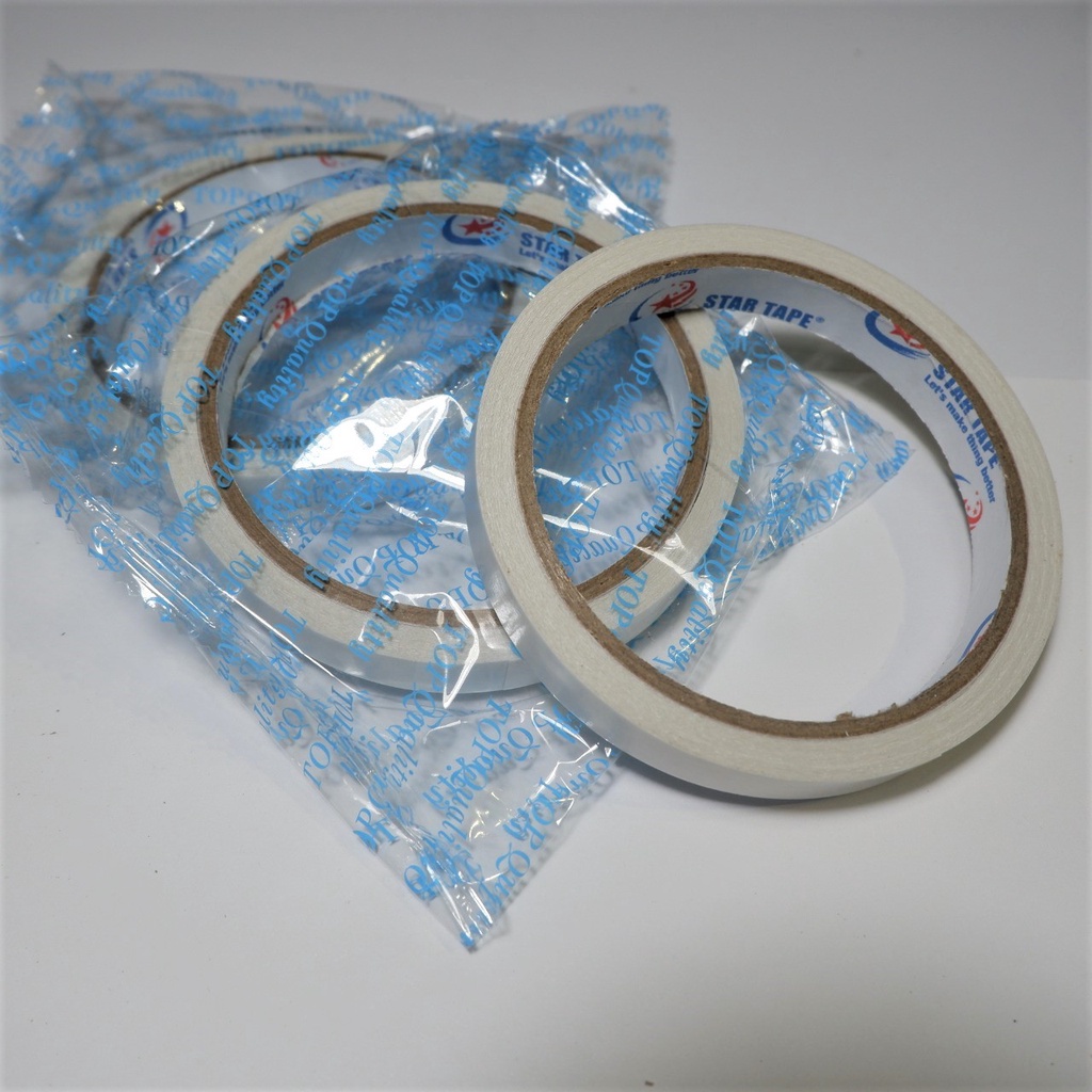 

ISOLASI DOUBLE TAPE 1/2 INCHI STAR TAPE | ALHAZEN_BS