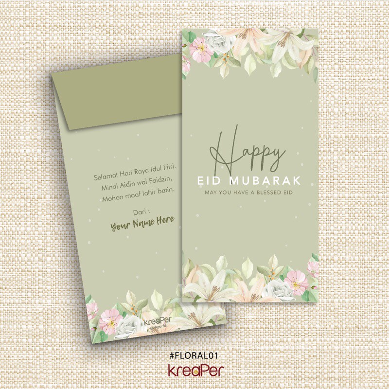 

AMPLOP LEBARAN IDUL FITRI 2021 LARGE (Kode: FLORAL01)