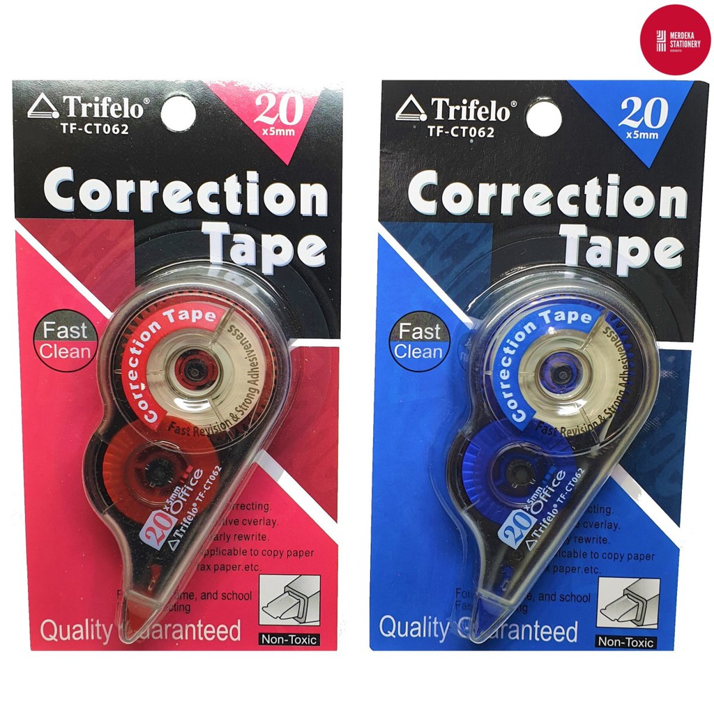 Correction/Tip-X/Tipex Tape/Rol/Kertas Trifelo TF-CT062 20m×5mm