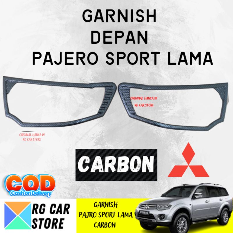 GARNISH CARBON PAJERO SPORT LAMA DEPAN BELAKANG DIJAMIN PNP BERKUALITAS