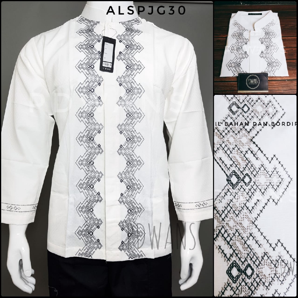  BAJU  KOKO  Lengan  Panjang  Motif Bordir PDWANS ALSPJG30 