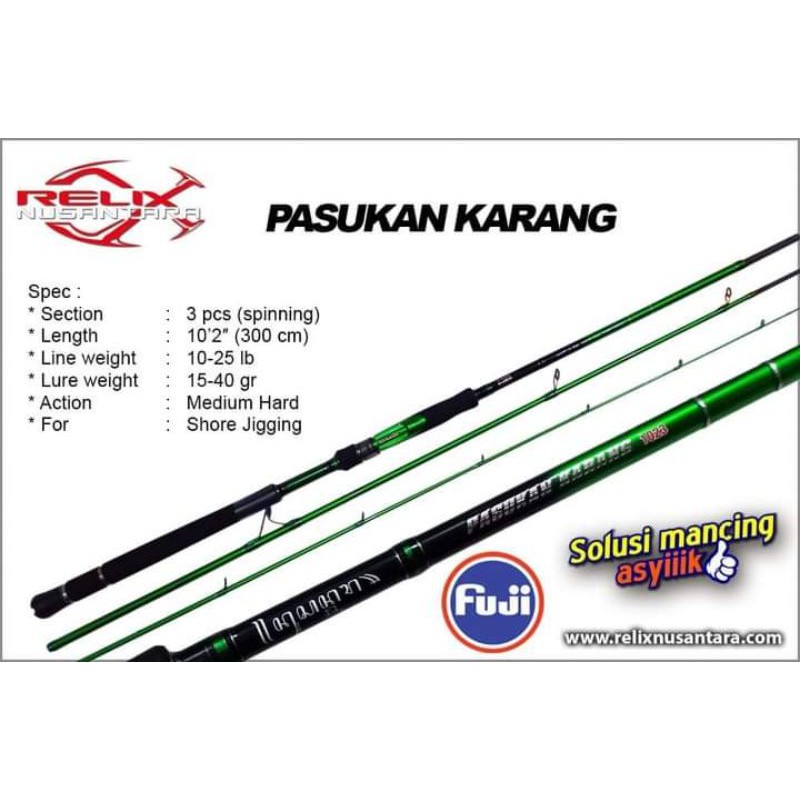 Rod RELIX NUSANTARA PASUKAN KARANG 1023 / 300cm (Line Test 10-25lbs)