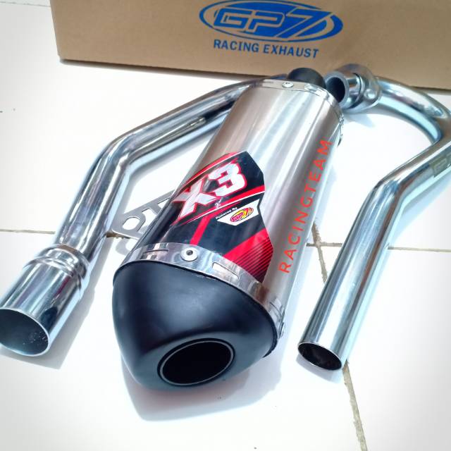 Knalpot GP7 new series X3 Kawasaki KLX DTRACKER BF original produk GP7 X3