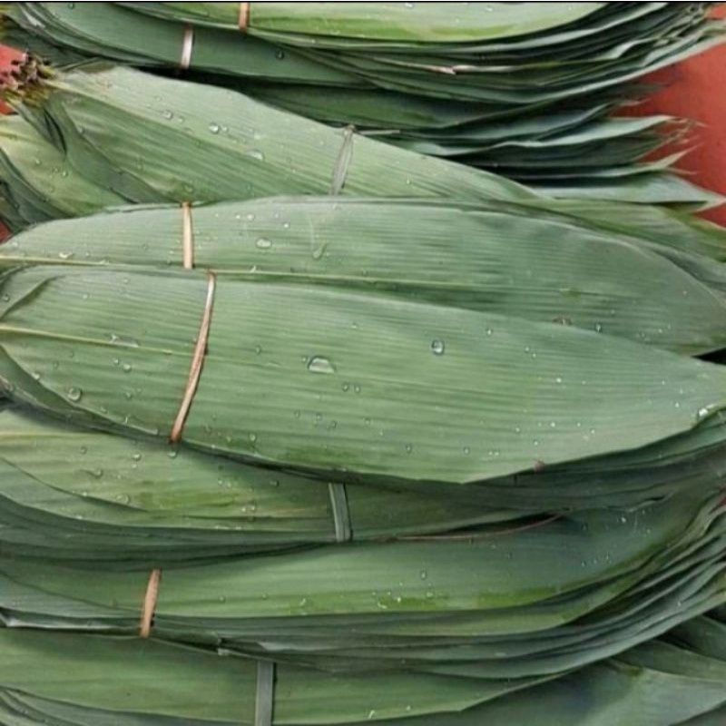 

Daun bambu bungkus bacang/bakcang ukuran JUMBO per 50 helai