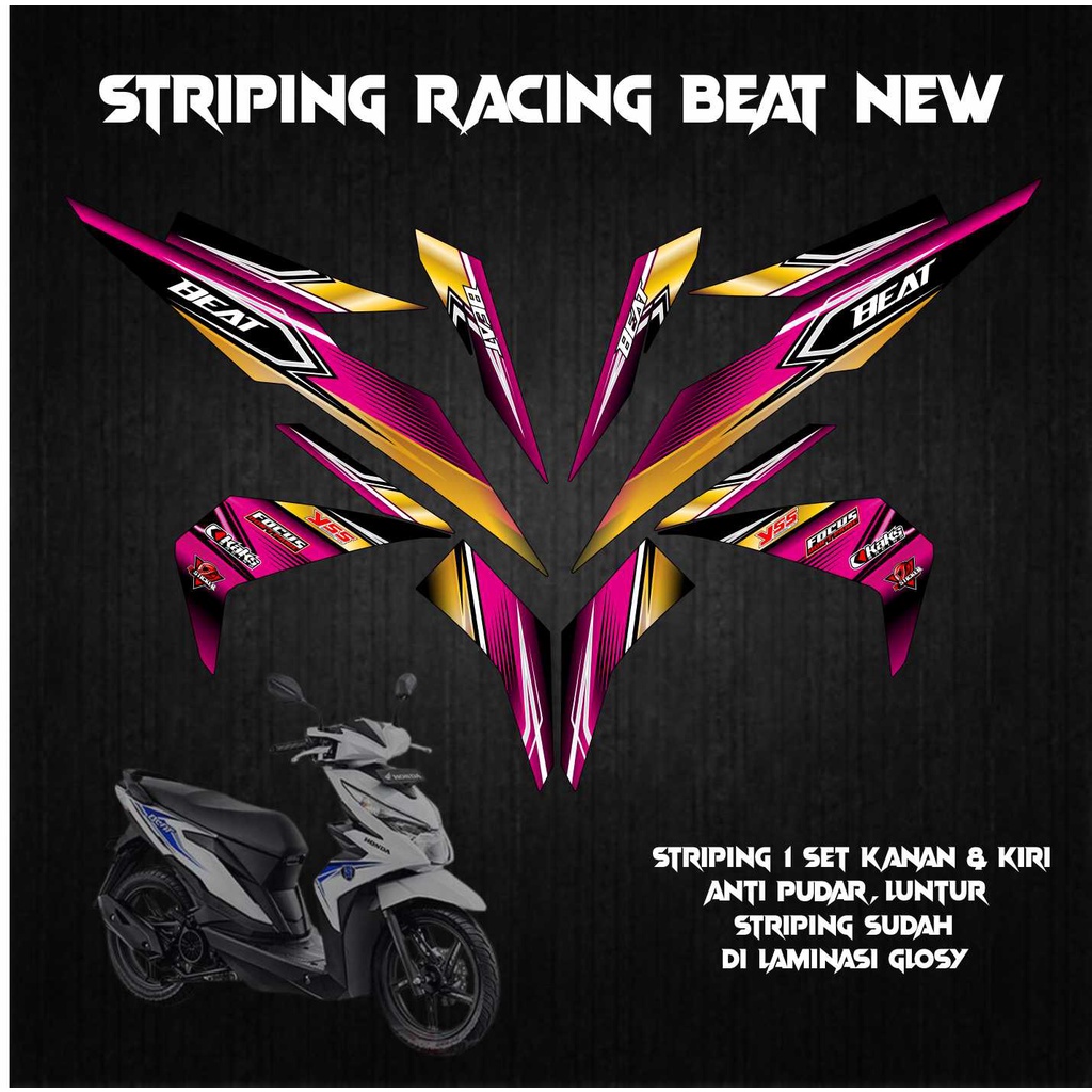 STRIPING MOTOR VARIASI BEAT NEW RACING