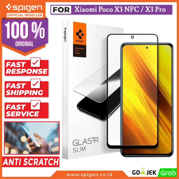 Tempered Glass Xiaomi Poco X3 PRO / NFC Spigen Glas tR Full Cover HD