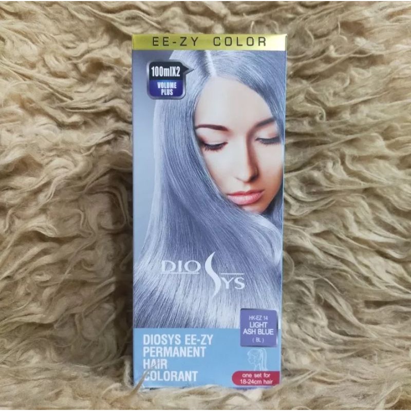 DIOSYS EE-ZY PERMANENT HAIR CLORANT LIGHT ASH BLUE HK -EZ 14 ABU KEBIRUAN CAT PEWARNA RAMBUT 100ML