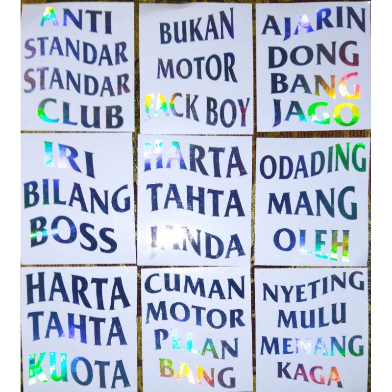 

stiker harta tahta hologram costum