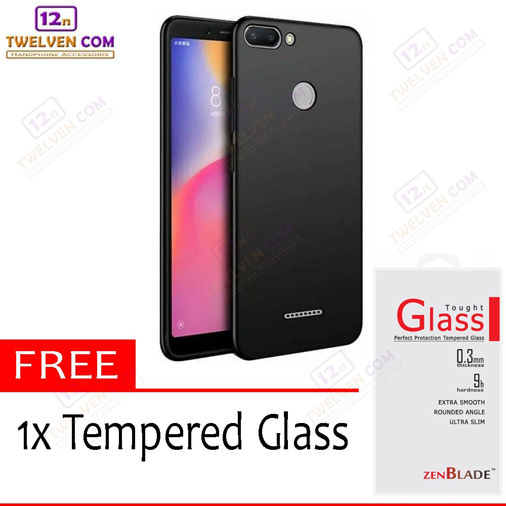 Case Ultra Slim Matte For Xiaomi Redmi 6 / Redmi 6A - Free Tempered Glass