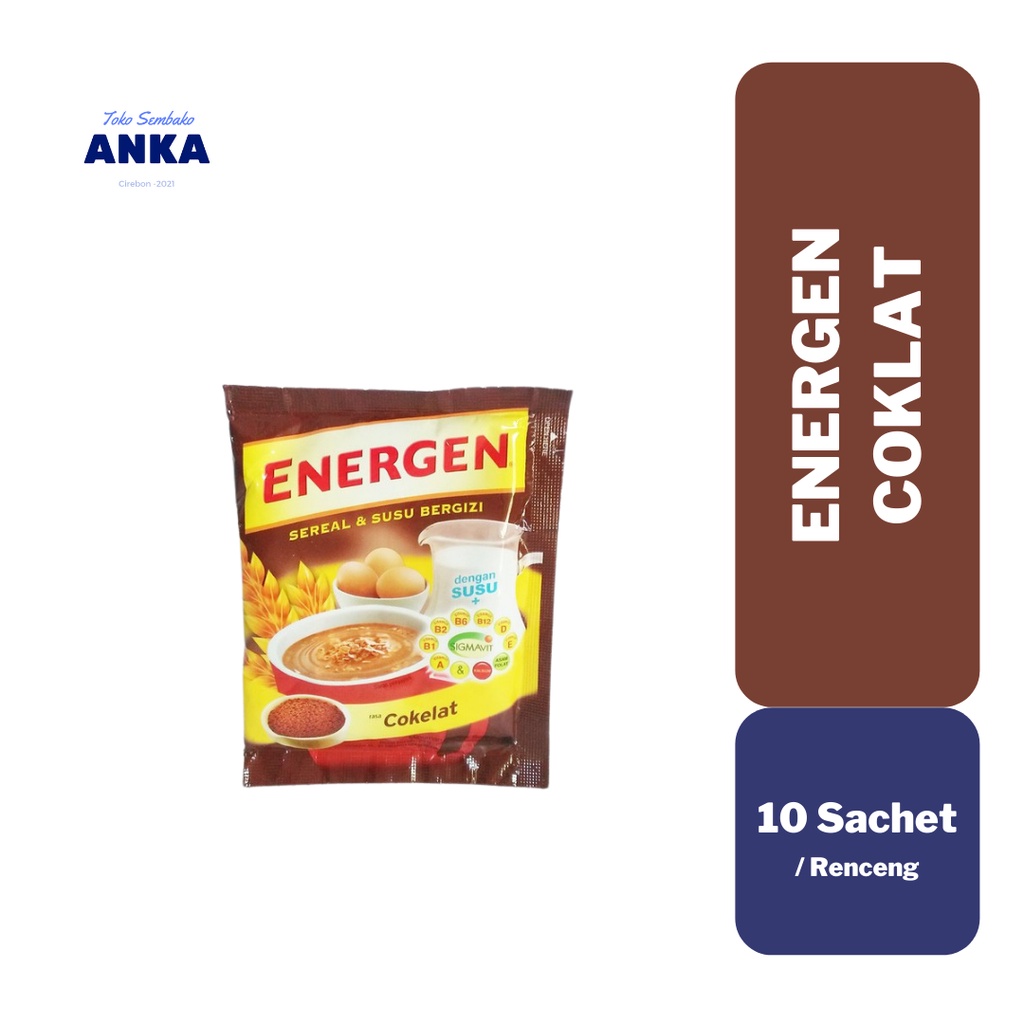 

Energen Sereal Susu Coklat Sachet 10 x 29gram (HARGA UNTUK 1 RENTENG)