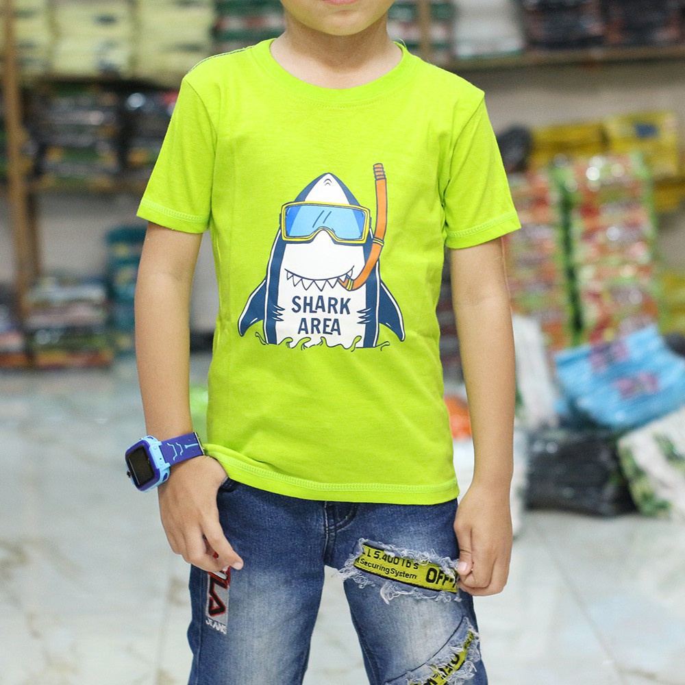 TERLARIS KONVEKSI KAOS  ANAK  DISTRO BABY  SHARK  AREA HIJAU 