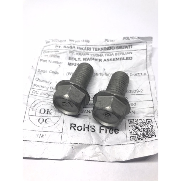 baut blok mesin original m10 baut 14 baja