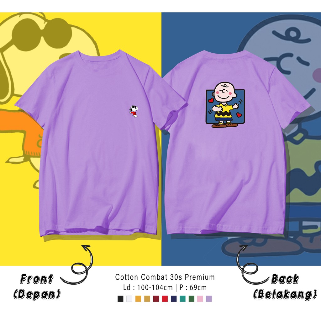 CARLIE X SNOOP Y JATUH CINTA BERBUNGA BUNGA KAOS DESIGN LOVE