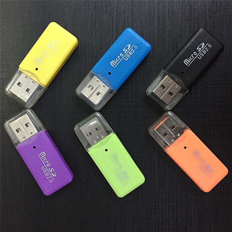 (Ele) Card Reader Mini Usb Sd / Mmc 480mbps Warna Putih Untuk Komputer / Laptop