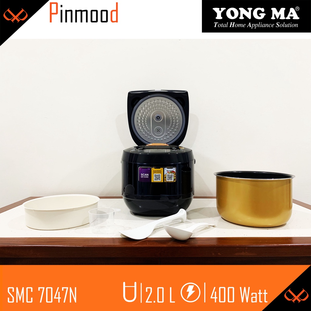 NEW YONG MA MAGIC COM / DIGITAL RICE COOKER SMC-7047 N [ 2 LITER ] PENANAK NASI ( BISA MASAK NASI GORENG &amp; MIE GORENG ) THE CLASS