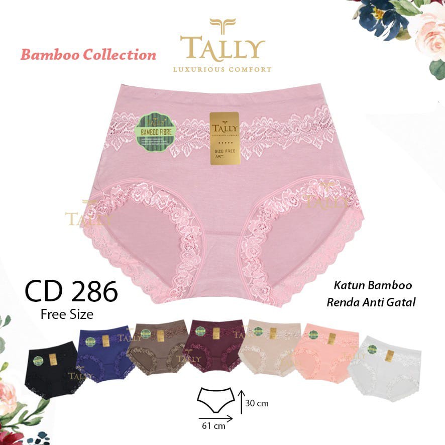 Cd Wanita Tally 286 (Fit to XL) Bamboo Renda |cpj