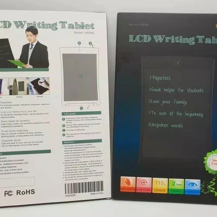 LCD Writing tablet 8.5” / Papan Tulis Anak dan Dewasa(TANPA BATERY)