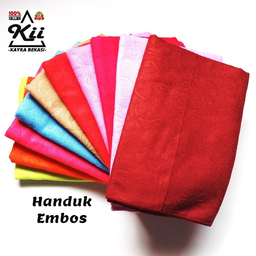 Handuk Emboss TE250 - Handuk Motif Embos 70x140cm - Handuk Mandi Motif