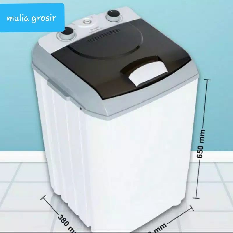 Mesin Cuci Portable Arashi AWM 451A Wash dan Dry 200Watt