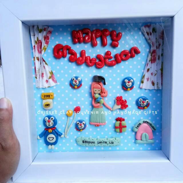 Clay frame graduation/kado unik wisuda/kado unik custom