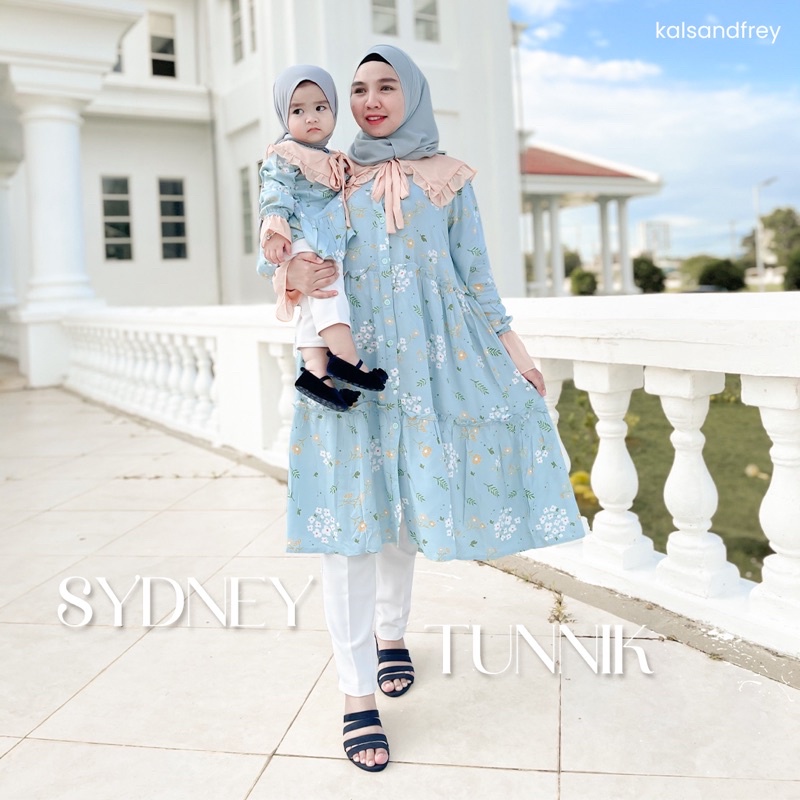 SYDNEY BAJU TUNIK KEMBAR MAMA ANAK COUPLE BAHAN ADEM PREMIUM