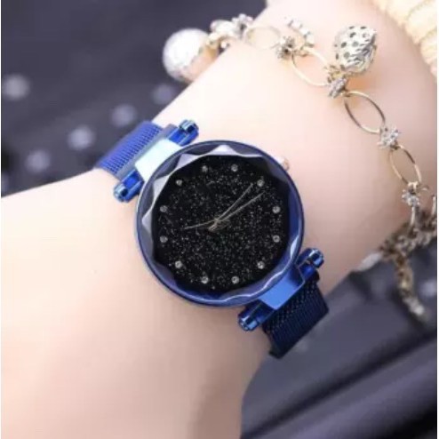 JAM TANGAN WANITA ANALOG RANTAI MAGNET DIAMOND MURAH GROSIR FASHION KOREA PRIA COUPLE (Victoria)