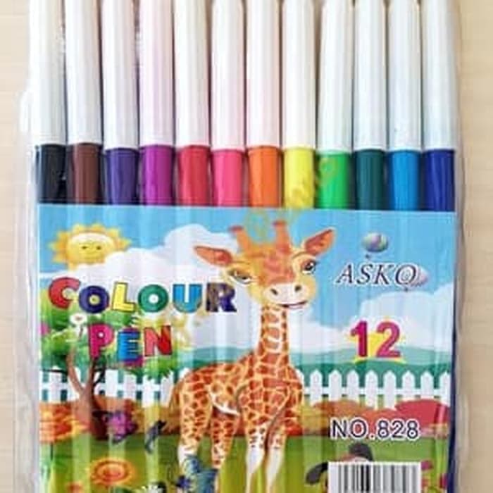 

BEST SELLER SPIDOL WARNA ASKO NO.838 COLOUR PEN ISI 12 WARNA 14 CM