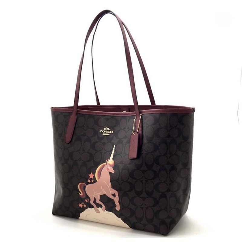 coach city tote bag in signature