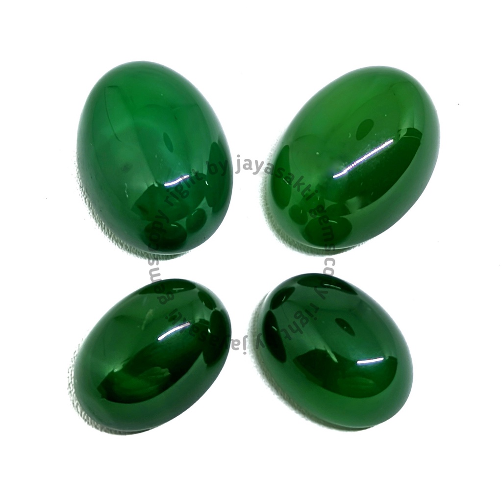 Natural Batu Akik Green Chalcedony Ijo Botol