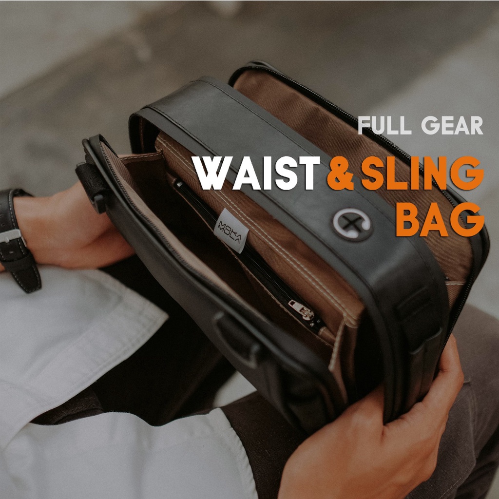 Waistbag Pria Waterproof Original Bahan Polyester Bimo - Eclipse B-Series Mokamula
