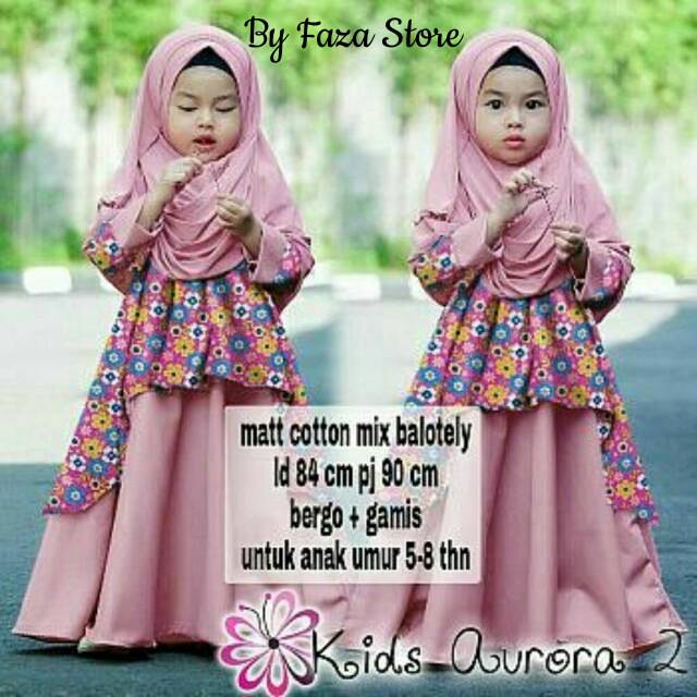 Aurora kids / gamis anak / gamis anak aurora / maxy / baju anak / dress / pakaian anak