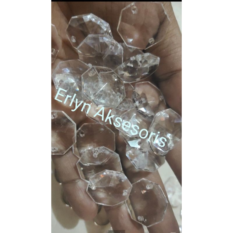 MOTE KRISTAL AKRILIK RONCE D14/16/18/20/22/25MM/BANDUL 450gram UNTUK RONCE/Kristal akrilik 1pons + R