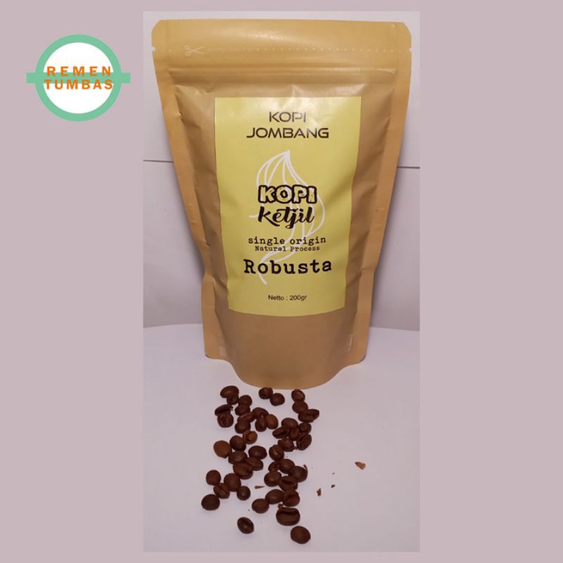 

Kopi Bubuk Robusta Wonosalam 200gr Kopi Ketjil Jombang