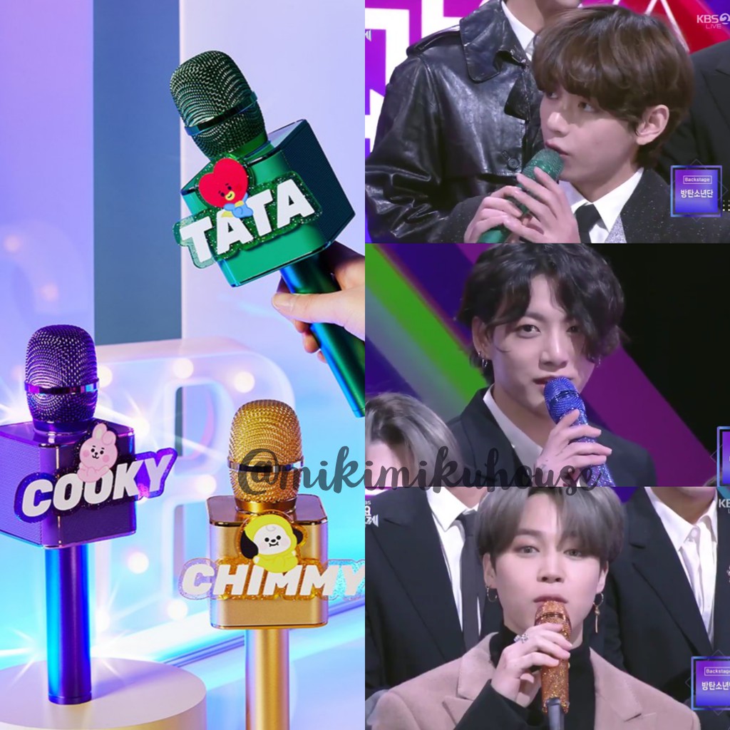 BT21 BABY MICROPHONE BLUETOOTH MIC OFFICIAL BTS DROP FIGURE DREAMING WIRELESS KARAOKE DOLL BONEKA