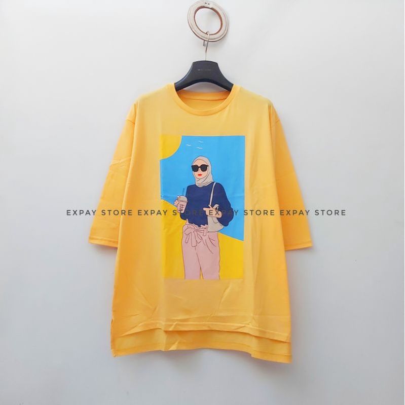 Kaos Siku Tumbir 7/8 Oversize Cottun Combet Panjang belakang